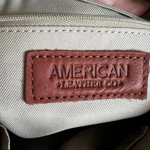 American Leather Co. Brown Paisley Small Crossbody & Handbag With Adjustable Str - Picture 6 of 6